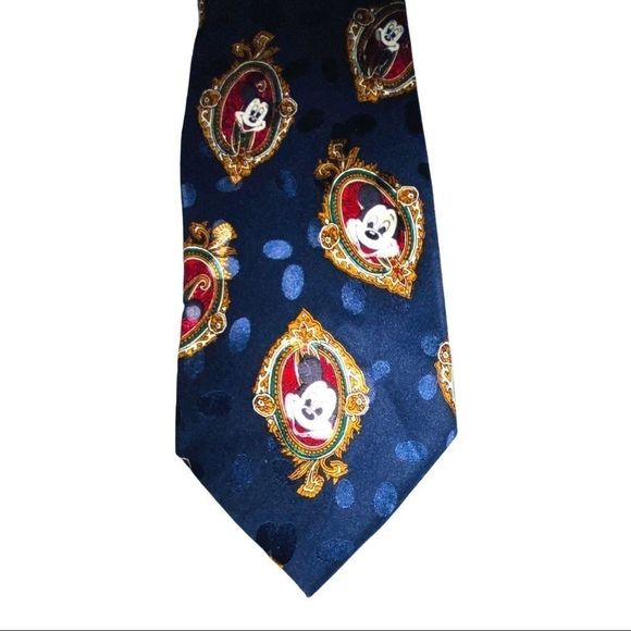 Silk Mickey Mouse blue tie - Picture 2 of 6